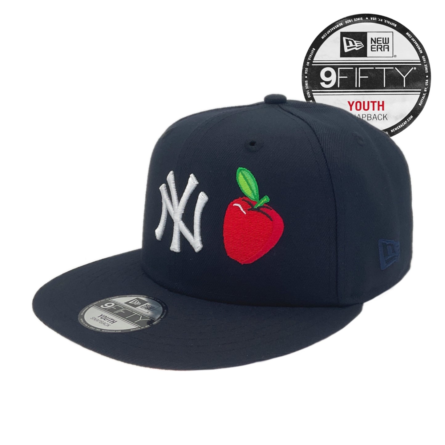 New York Yankees Custom New Era 9Fifty YOUTH Snap back Cap Navy Apple