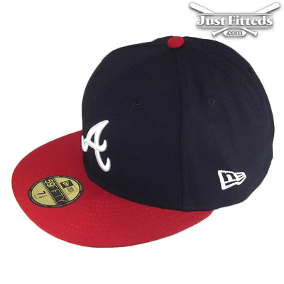 Atlanta Braves Authentic Game Cap Navy Red