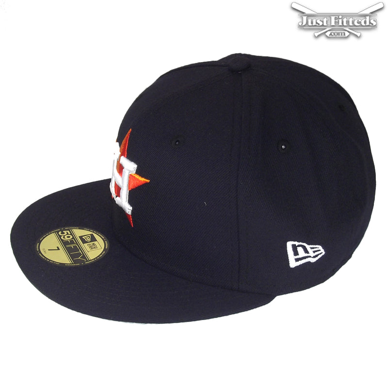 Houston Astros Home Authentic New Era Cap Navy Orange