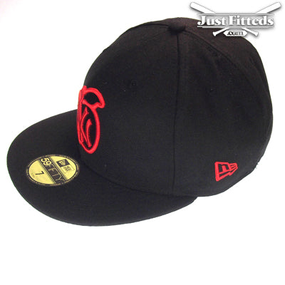 New York Yankees Apple Custom New Era Cap Black Red