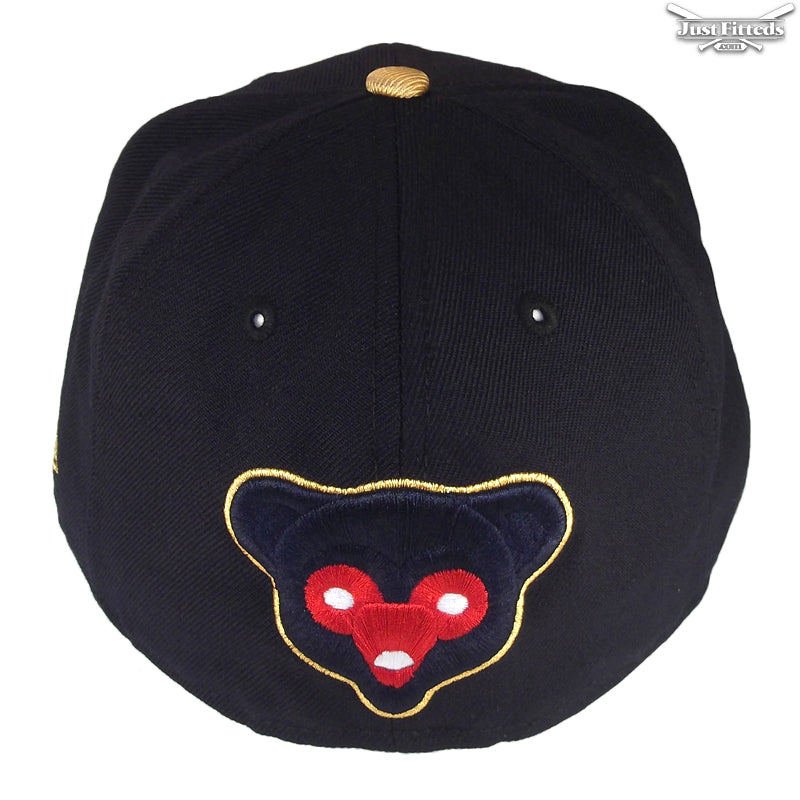Chicago Cubs JustFitteds Custom New Era Cap Navy Gold