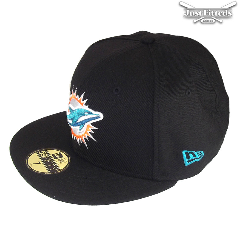 Miami Dolphins JustFitteds Custom New Era Cap Black
