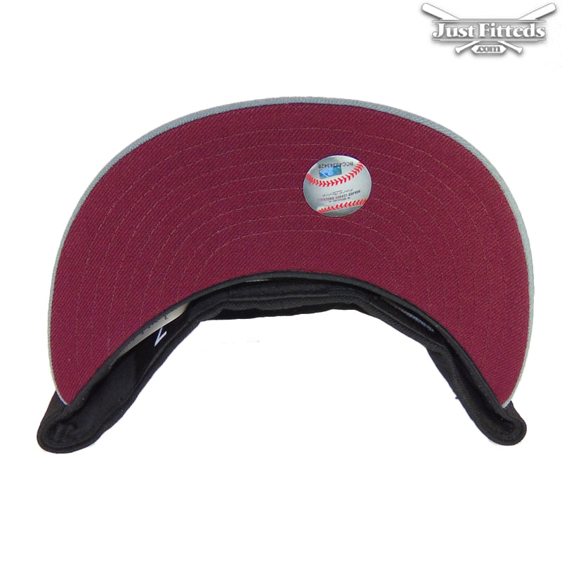 California Angels Jf Custom New Era Cap Black Maroon