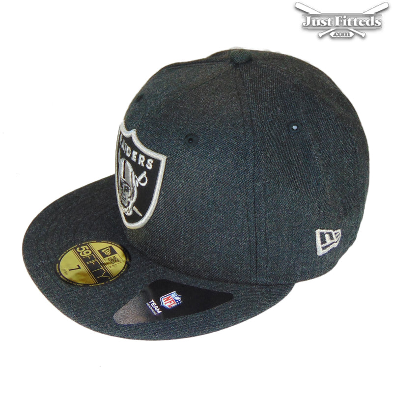 Oakland Raiders New Era Cap Heather Black