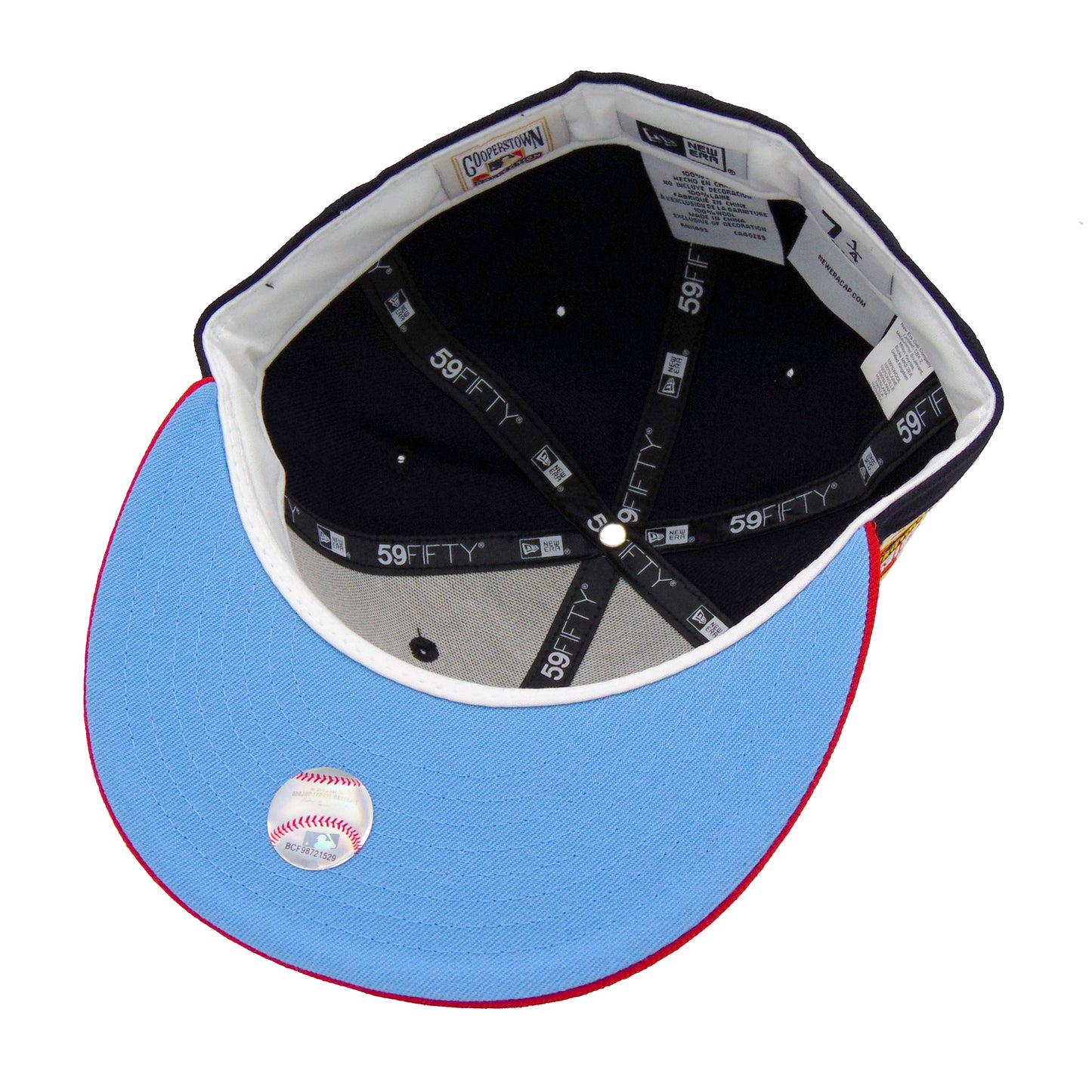 Milwaukee Braves Custom New Era Cap Navy Red