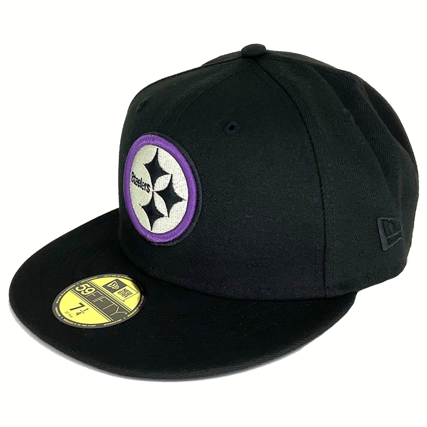 Pittsburgh Steelers Custom New Era Cap Black Purple 40th