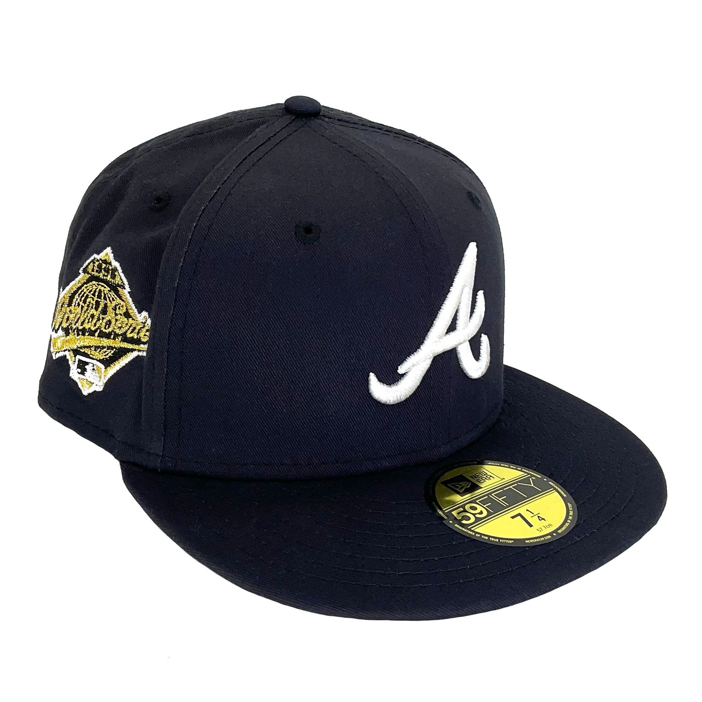 Atlanta Braves Custom New Era Cap Navy White WS95