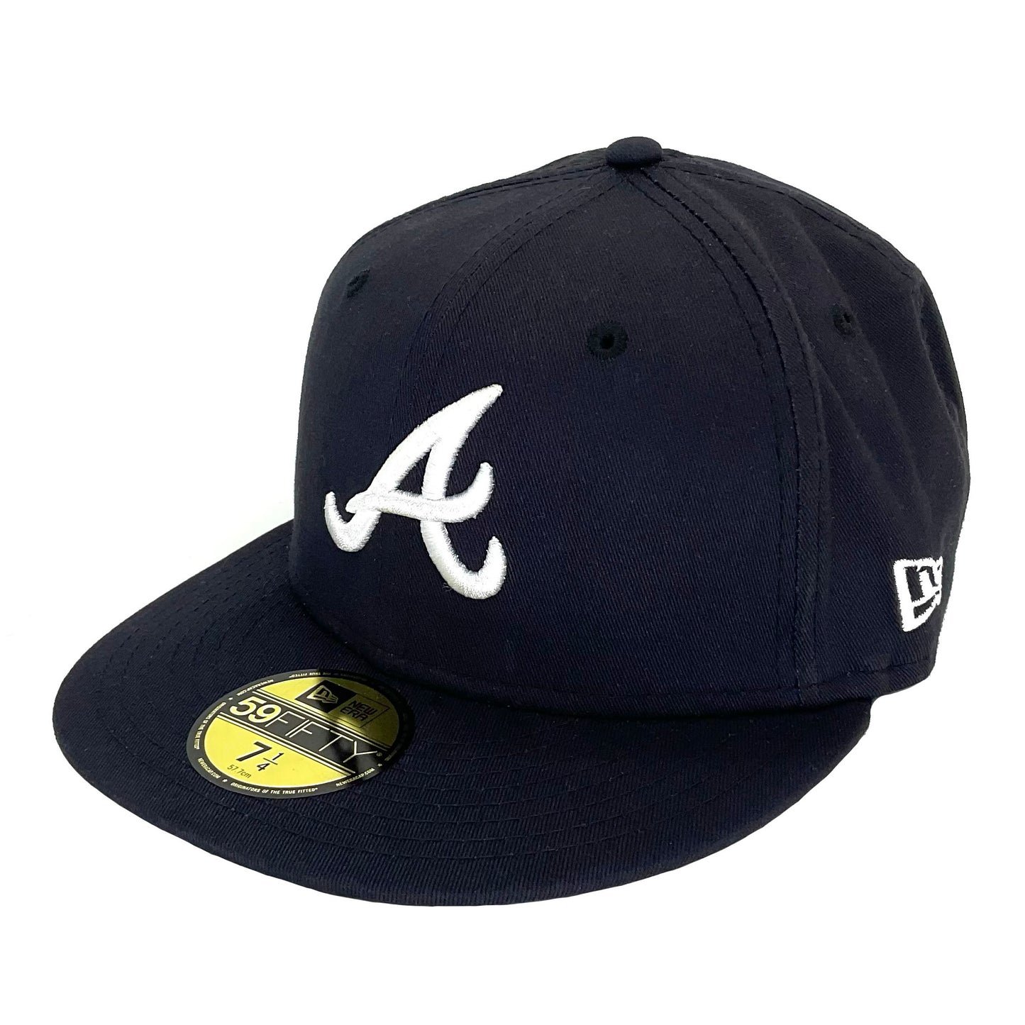 Atlanta Braves Custom New Era Cap Navy White WS95