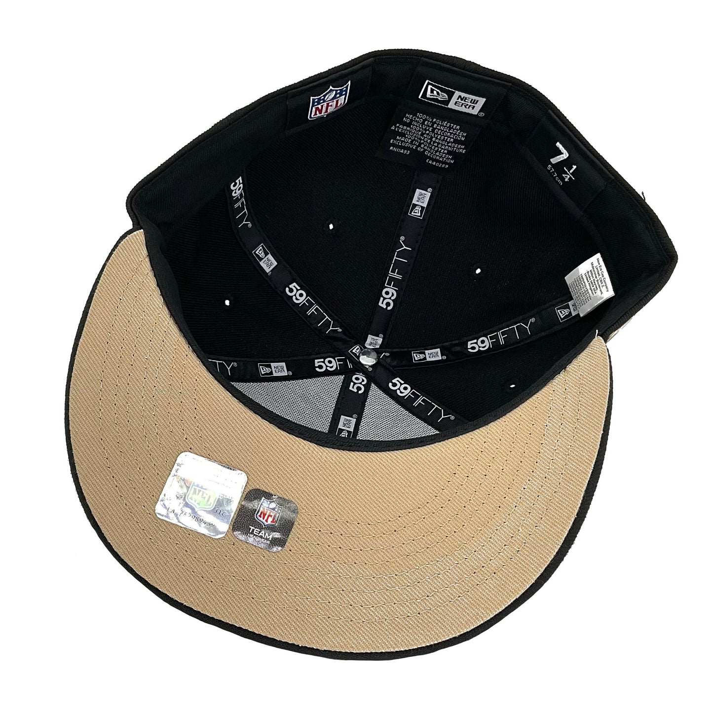 New Orleans Saints Custom New Era 59FIFTY Cap Black SB44