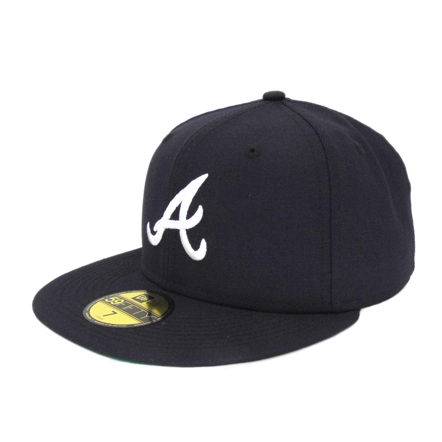 Atlanta Braves Custom New Era Cap Navy Game Wool flat