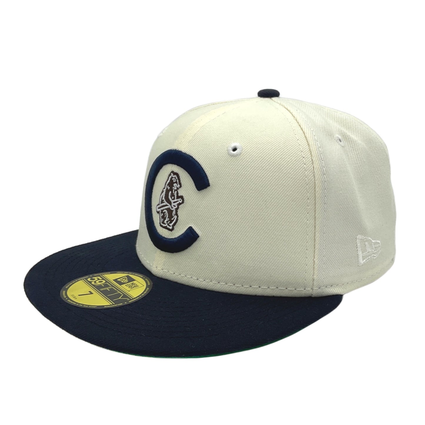 Chicago Cubs Custom New Era Cap Chrome Navy 1908