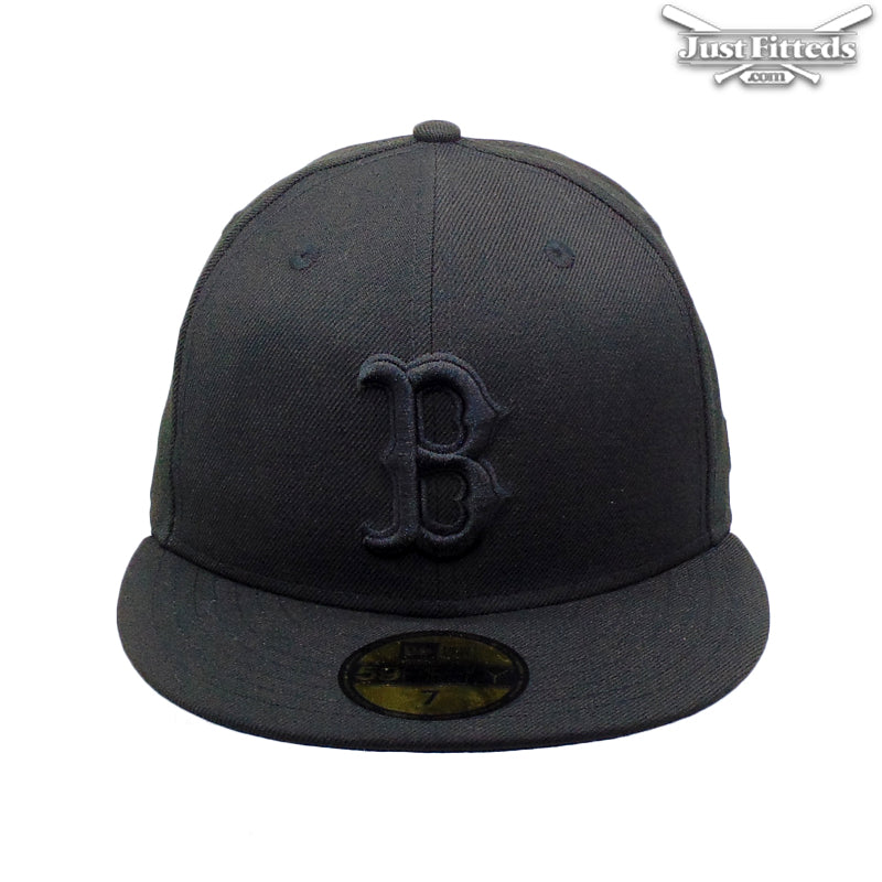 Boston Red Sox Jf Custom New Era Cap Black Out