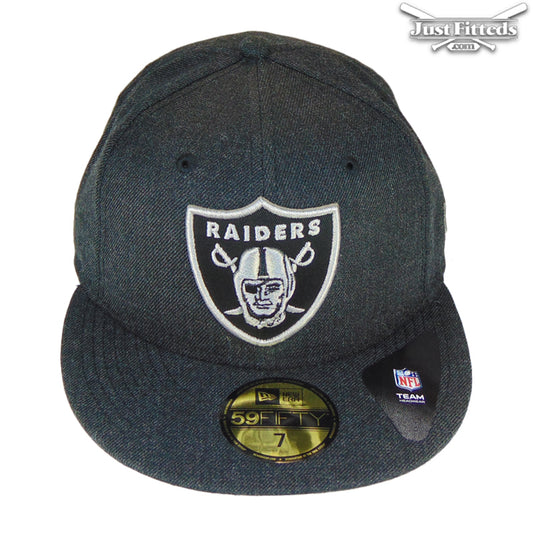 Oakland Raiders New Era Cap Heather Black