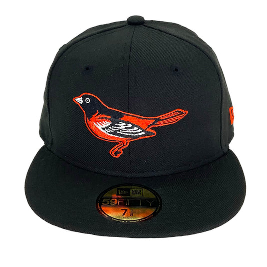 Baltimore Orioles Custom New Era Cap Black Orange