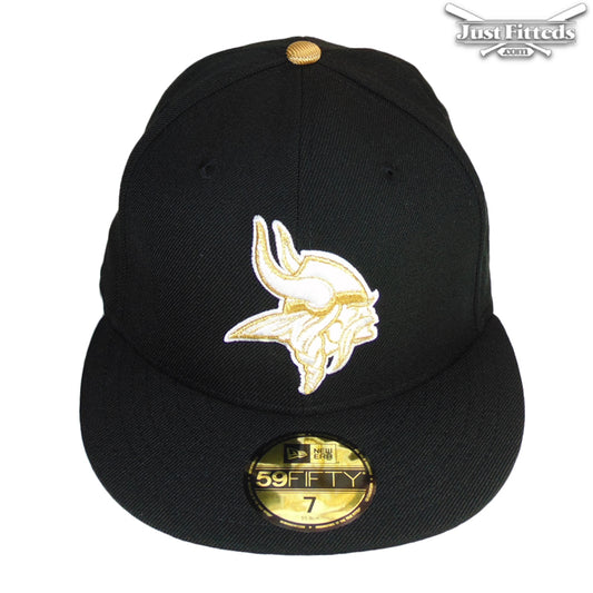 Minnesota Vikings Jf Custom New Era Cap Black Gold