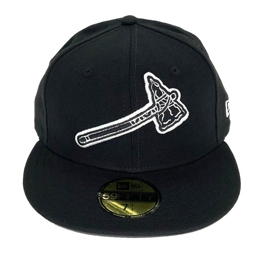 Atlanta Braves Custom New Era Cap Black White