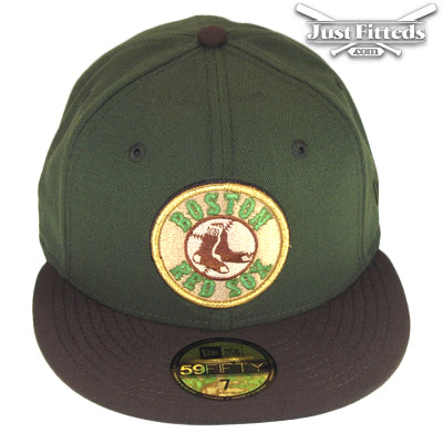 Boston Red Sox Custom New Era Cap Olive