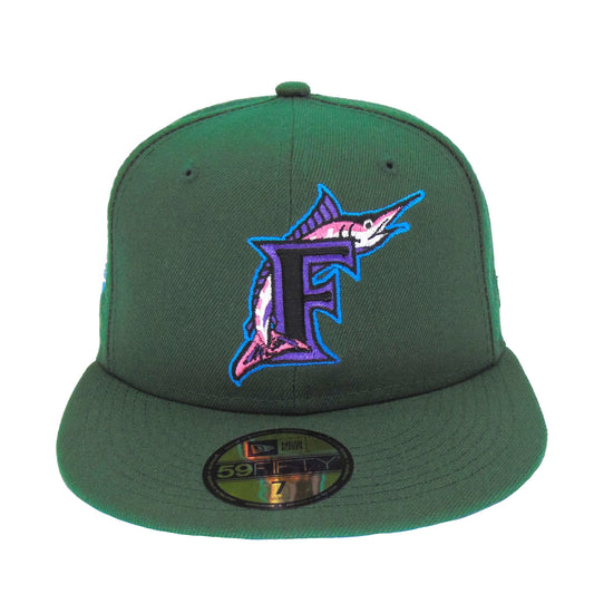 Florida Marlins Custom New Era Cap Green Ws 1997