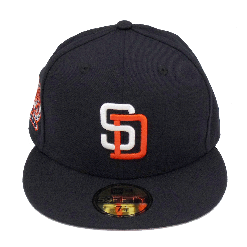 New Era 59FIFTY San Diego Padres Fitted Hat Dark Navy White