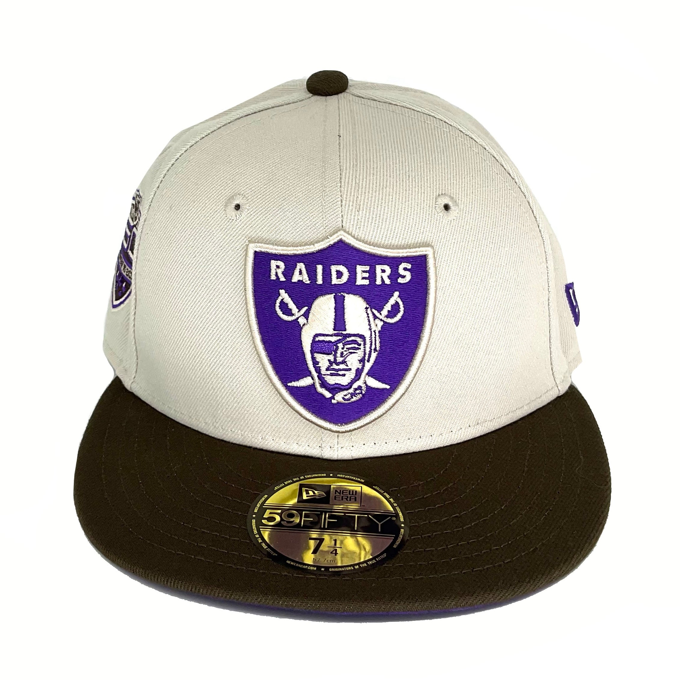 Las Vegas Raiders New Era Custom Black Patches All Over 59FIFTY Fitted Hat, 7 3/8 / Black