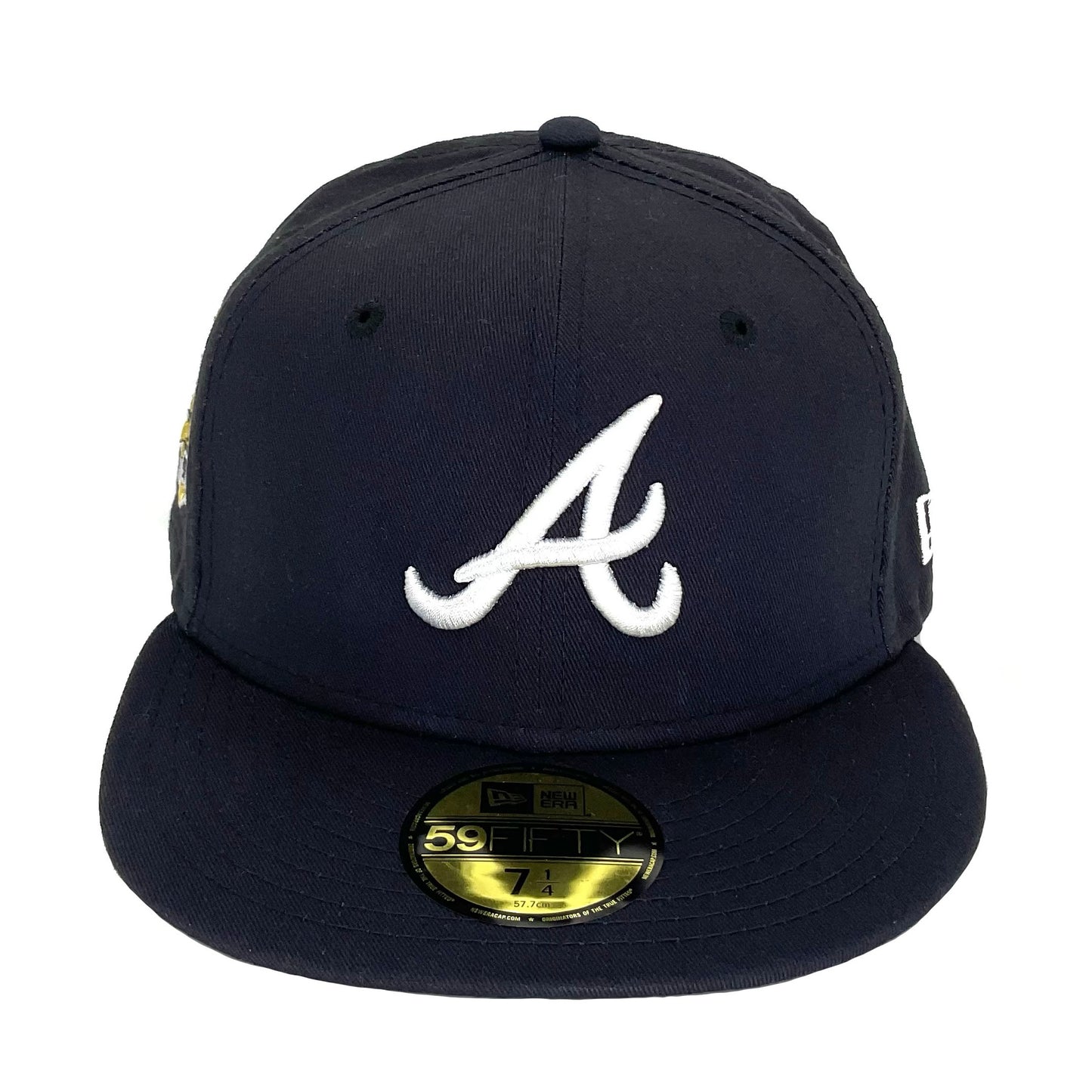 Atlanta Braves Custom New Era Cap Navy White WS95