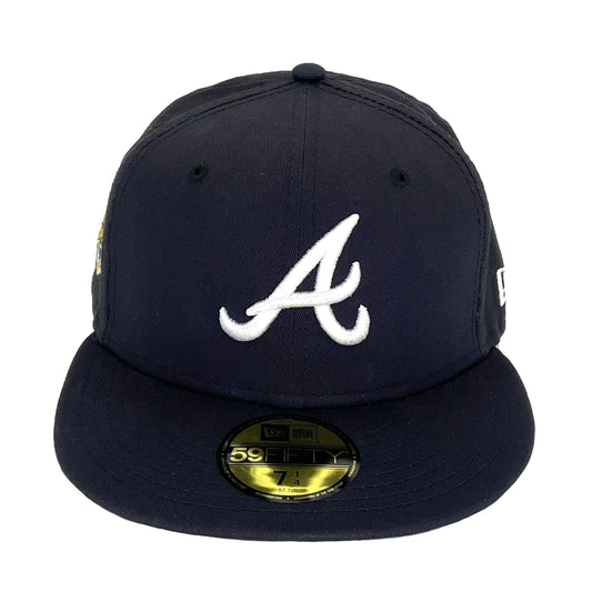 Atlanta Braves Custom New Era Cap Navy White WS95