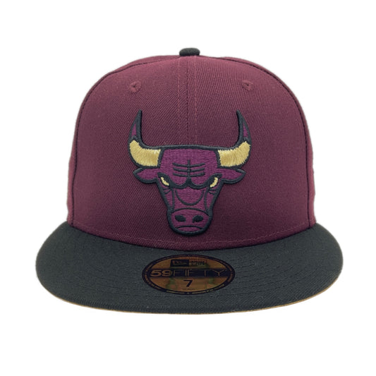 Chicago Bulls Custom Trophies New Era Cap Maroon