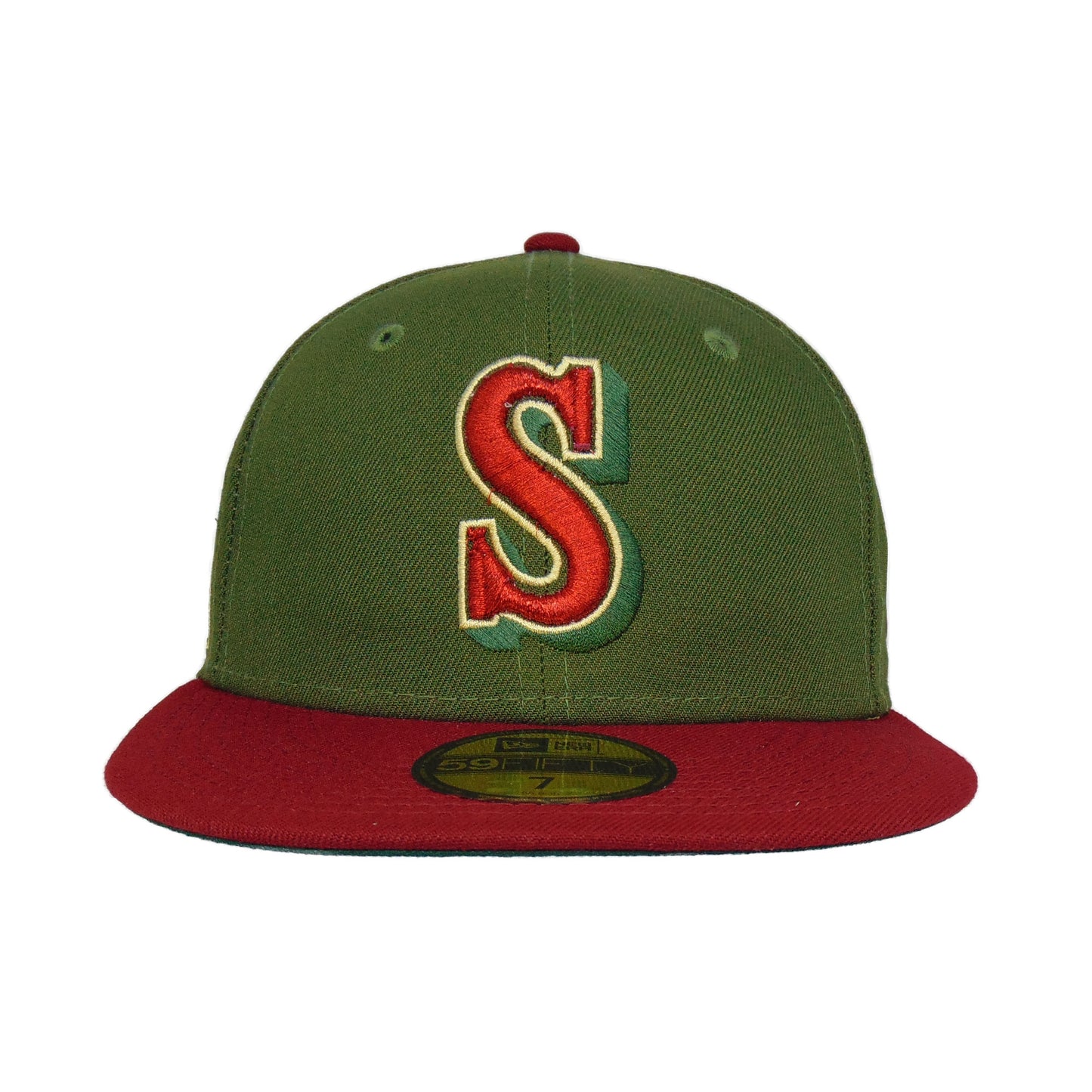 Seattle Mariners Custom New Era Cap Rifle Green Maroon 40th