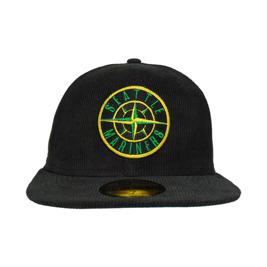 Seattle Mariners Custom New Era Cap 40th Black Corduroy