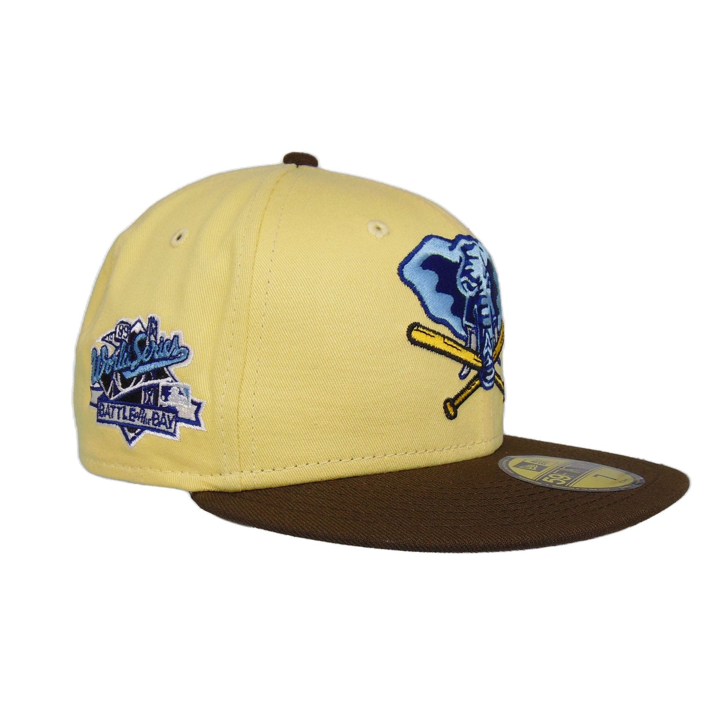 Oakland Athletics JF Custom New Era Cap Yellow Stomper WS89