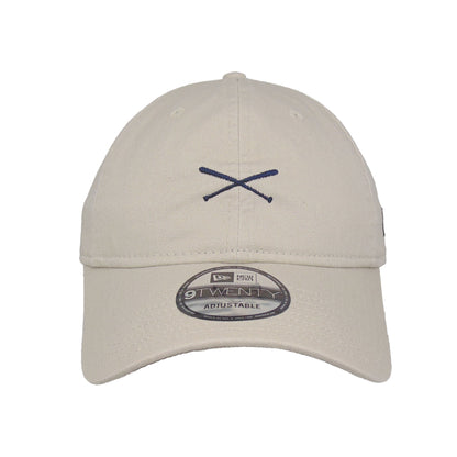 JustFitteds Crossed Bats New Era 9TWENTY stone stone Front View