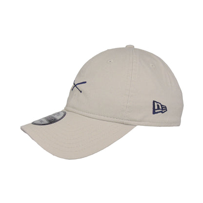 JustFitteds Crossed Bats New Era 9TWENTY stone stone Side View