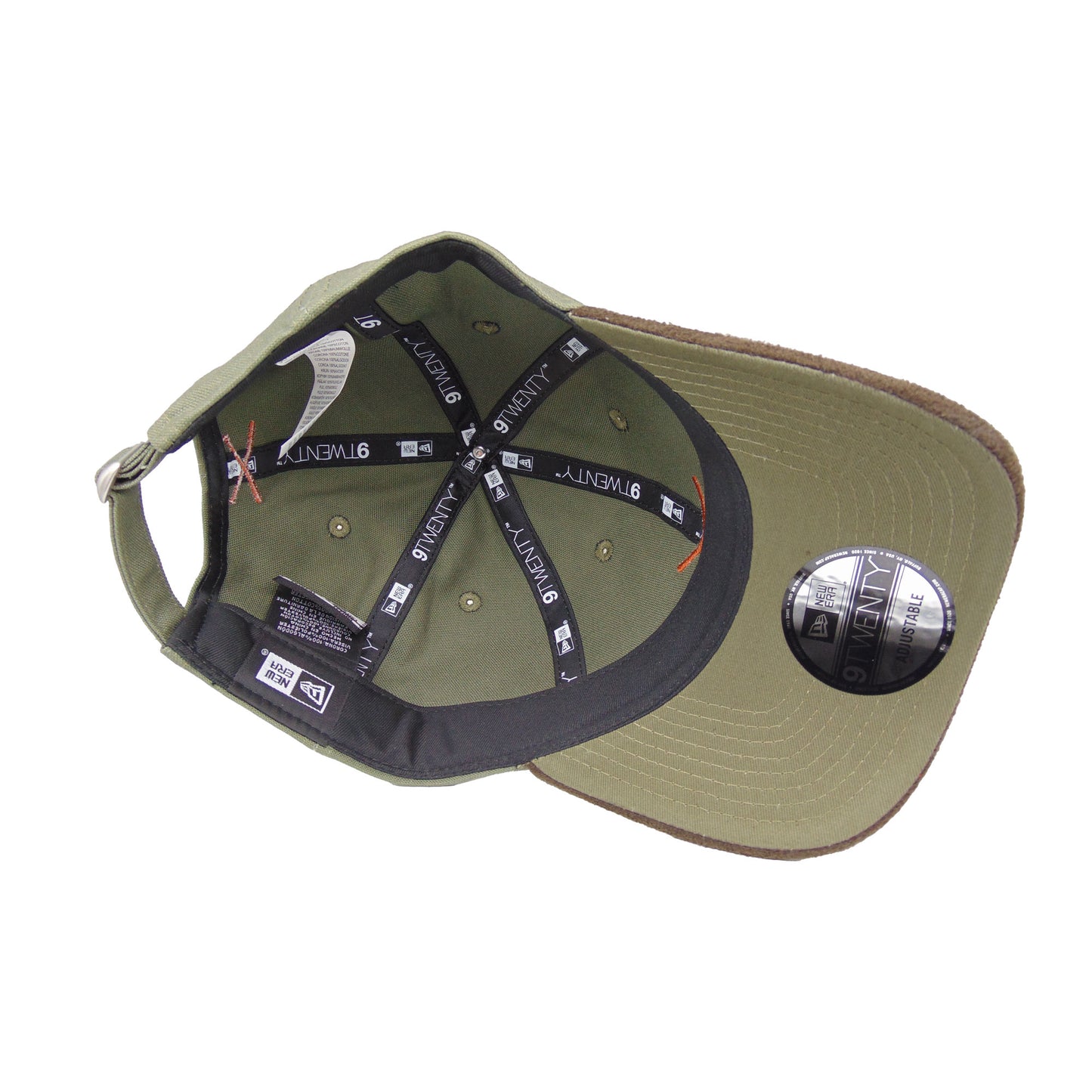 JustFitteds Crossed Bats New Era 9TWENTY Olive Canvas