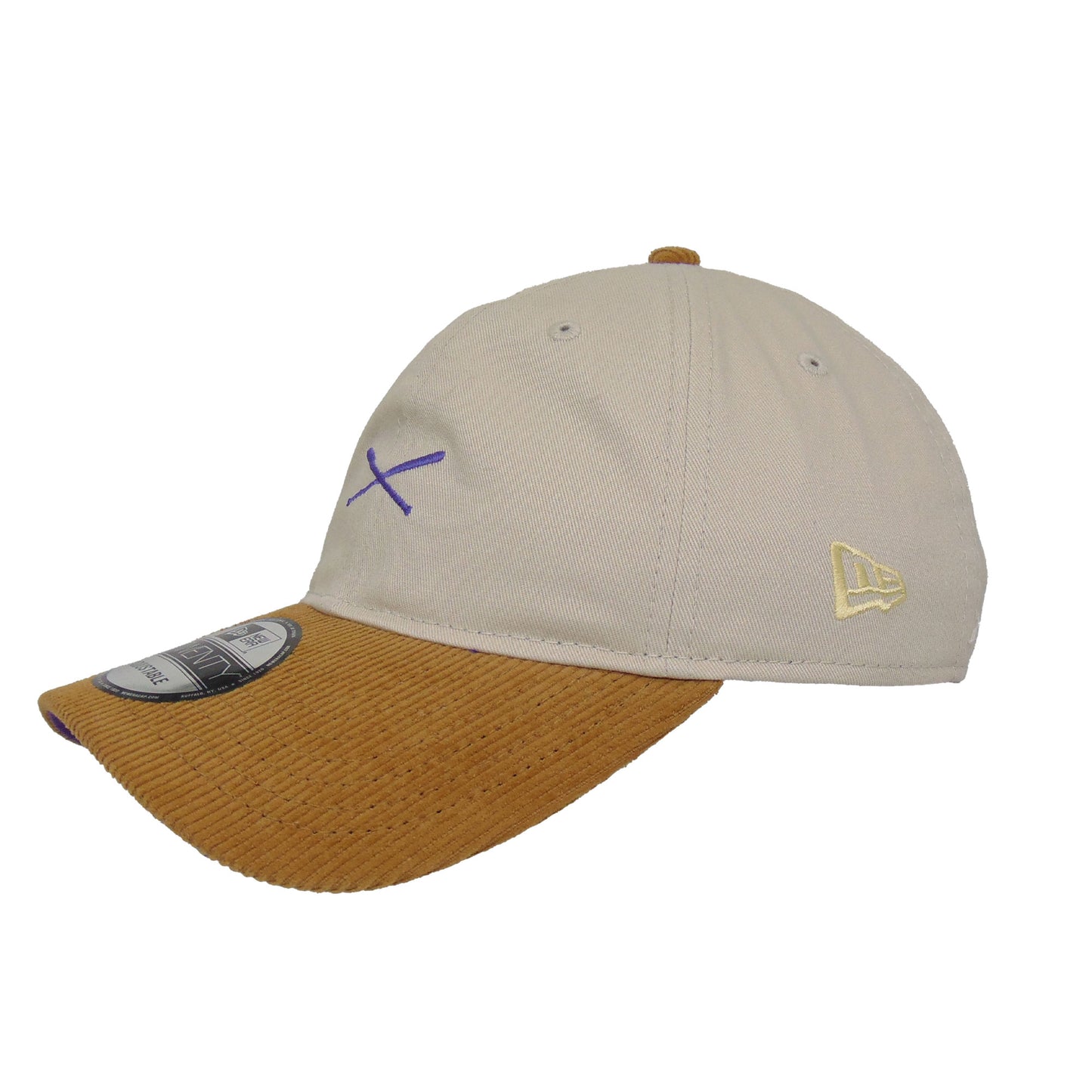 JustFitteds Crossed Bats New Era 9TWENTY Stone Wheat