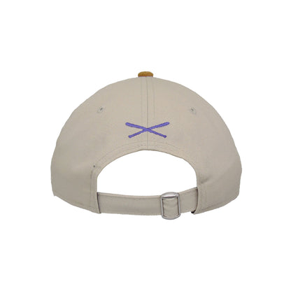JustFitteds Crossed Bats New Era 9TWENTY Stone Wheat stone
wheat Back View