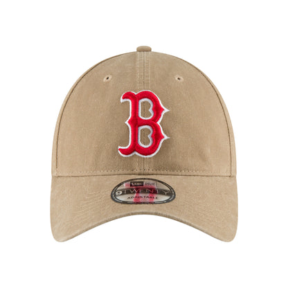 Boston Red Sox 9TWENTY Adjustable New Era Cap Camel tan Front View