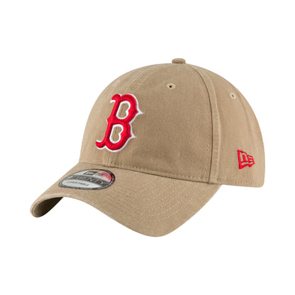 Boston Red Sox 9TWENTY Adjustable New Era Cap Camel tan Side View