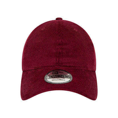Corduroy 9TWENTY Adjustable New Era Cap Cardinal red Front View