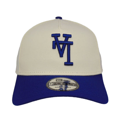 Los Angeles Dodgers 9FORTY AF New Era Cap chrome royal chrome
blue Front View