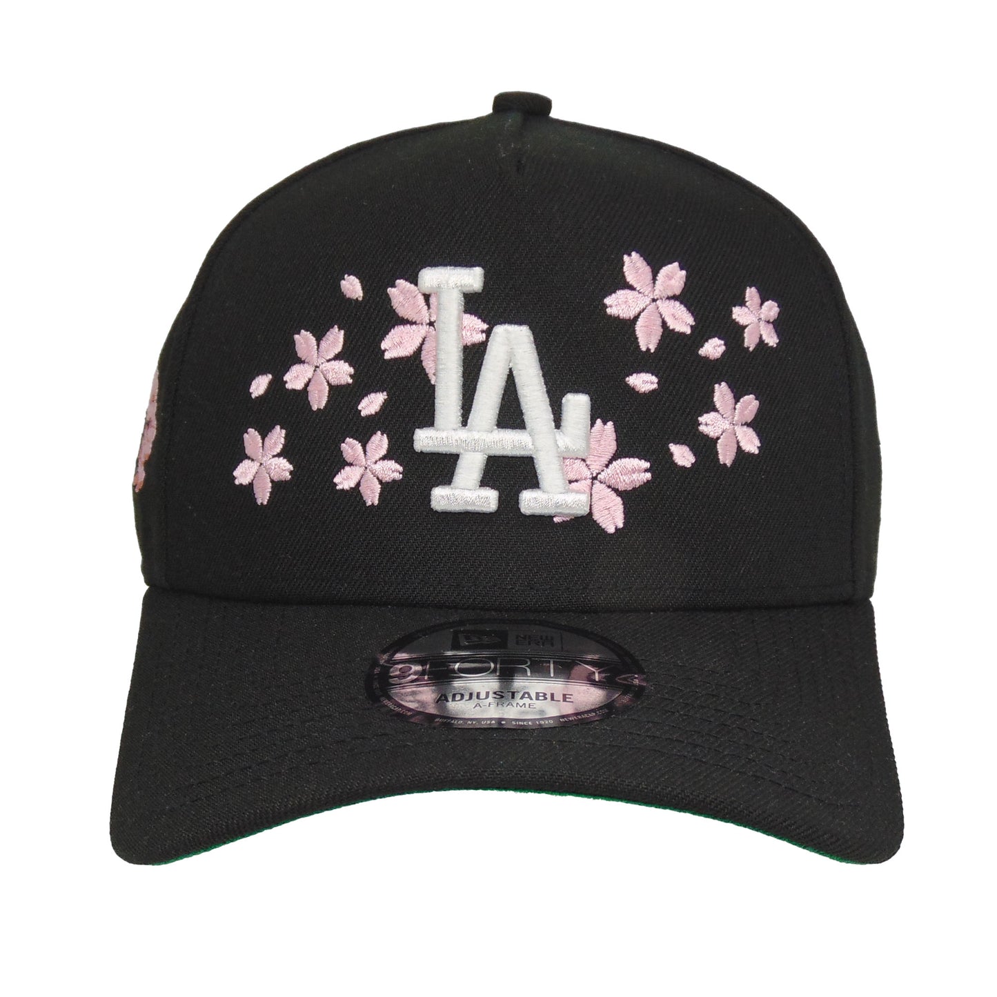 Los Angeles Dodgers Custom 9FORTY AF New Era Tokyo Series Floral BLK Cap black Front View