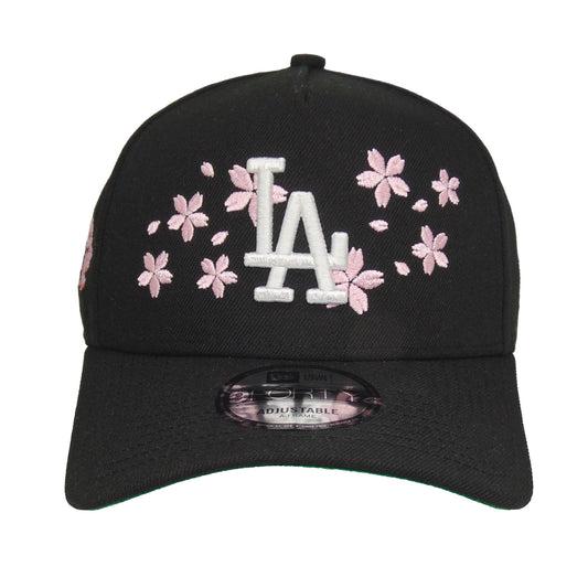 Los Angeles Dodgers Custom 9FORTY AF New Era Tokyo Series Floral BLK Cap black Front View