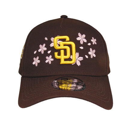 San Diego Padres 9FORTY AF New Era Cap Tokyo Series Brown Floral brown Front View
