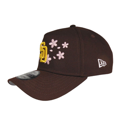 San Diego Padres 9FORTY AF New Era Cap Tokyo Series Brown Floral brown Back View