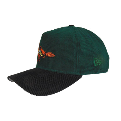 Baltimore Orioles Custom New Era 9FORTY AF Cap Corduroy 70th Anni. dark green
black  Back View
