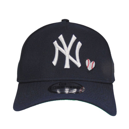 New York Yankees Love Custom 9FORTY AF New Era Cap Navy navy Front View