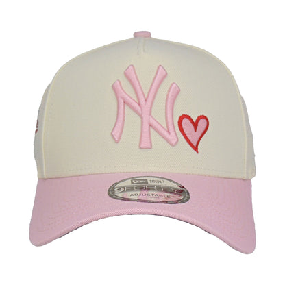 New York Yankees Custom 9FORTY AF New Era Cap Chrome Pink pink
chrome Front View