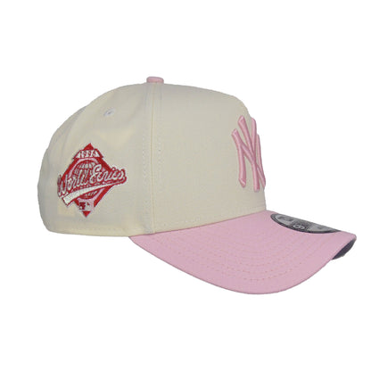 New York Yankees Custom 9FORTY AF New Era Cap Chrome Pink pink
chrome Side View