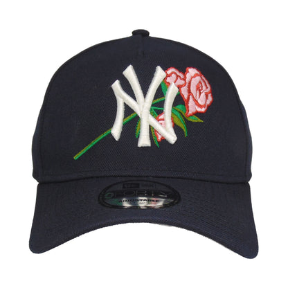 New York Yankees Custom 9FORTY AF New Era Cap Navy Rose brown Front View