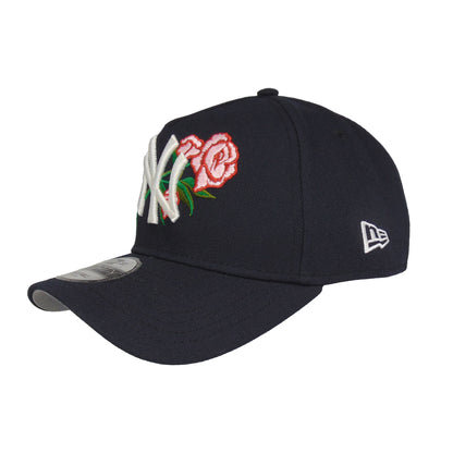 New York Yankees Custom 9FORTY AF New Era Cap Navy Rose brown Side View