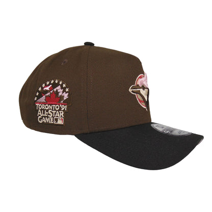 Toronto Blue Jays Custom 9FORTY AF New Era Cap brown blk brown
black  Side View